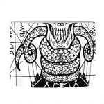 Black And White Demon Wicca Print Drum Lamp Shade