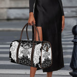 Black And White Demon Wicca Print Duffle Bag