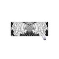 Black And White Demon Wicca Print Extended Mouse Pad