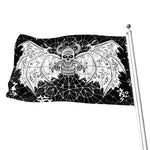 Black And White Demon Wicca Print Flag