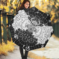 Black And White Demon Wicca Print Foldable Umbrella