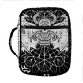 Black And White Demon Wicca Print Front Pocket Bible Bag