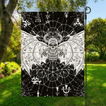Black And White Demon Wicca Print Garden Flag