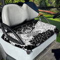 Black And White Demon Wicca Print Golf Cart Seat Cover