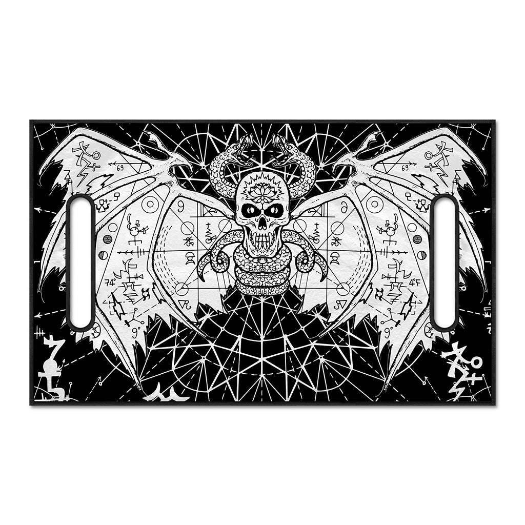 Black And White Demon Wicca Print Golf Cart Seat Cover