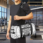 Black And White Demon Wicca Print Gym Bag