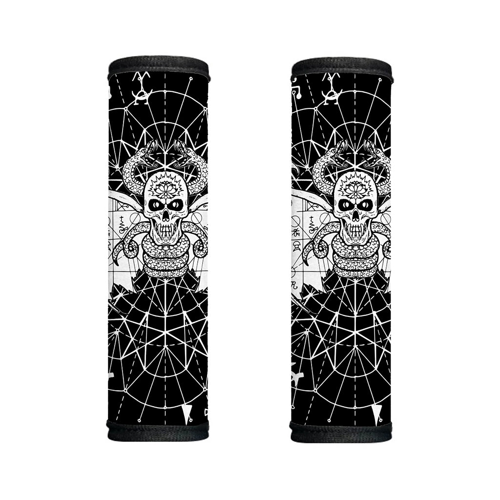 Black And White Demon Wicca Print Handle Covers