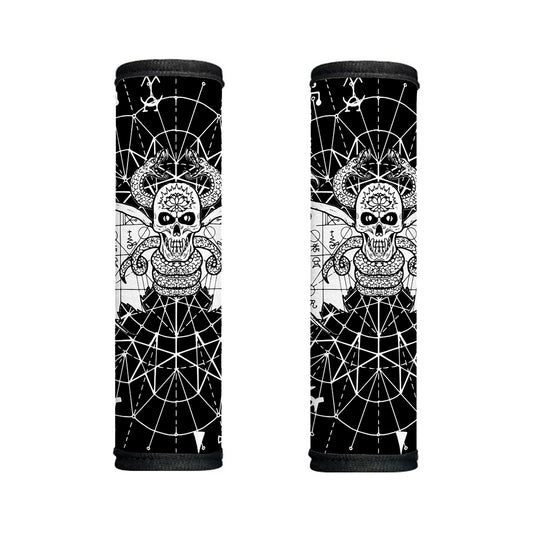Black And White Demon Wicca Print Handle Covers