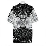 Black And White Demon Wicca Print Hawaiian Shirt
