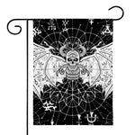 Black And White Demon Wicca Print House Flag