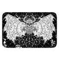 Black And White Demon Wicca Print Indoor Door Mat