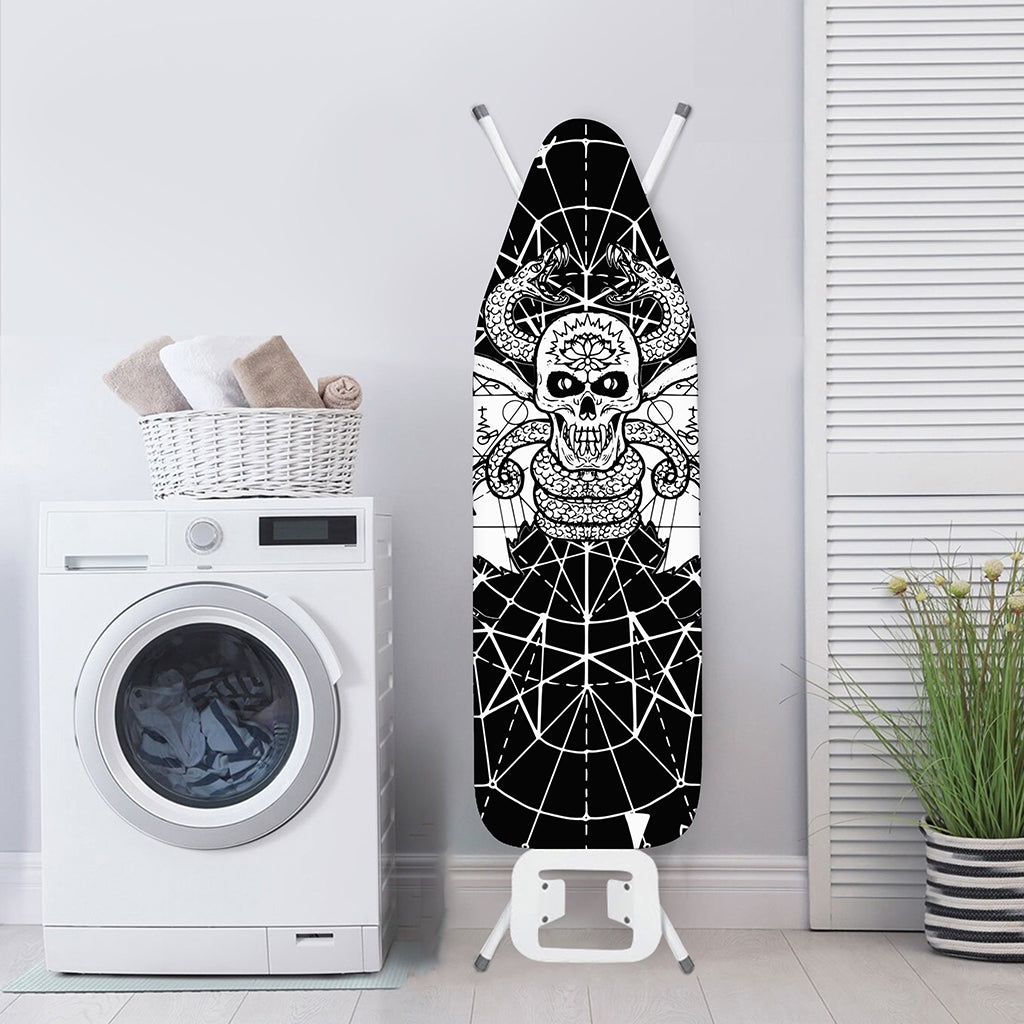 Black And White Demon Wicca Print Ironing Board Cover