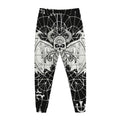 Black And White Demon Wicca Print Jogger Pants