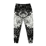 Black And White Demon Wicca Print Jogger Pants