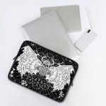 Black And White Demon Wicca Print Laptop Sleeve