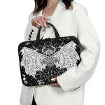 Black And White Demon Wicca Print Laptop Sleeve With Handle