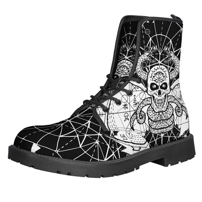 Black And White Demon Wicca Print Backpack