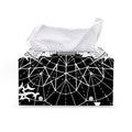 Black And White Demon Wicca Print Leather Tissue Box Cover