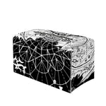 Black And White Demon Wicca Print Leather Tissue Box Cover