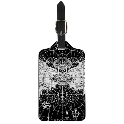 Black And White Demon Wicca Print Luggage Tag