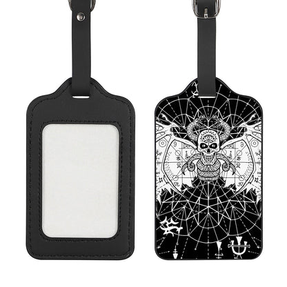 Black And White Demon Wicca Print Luggage Tag