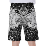 Black And White Demon Wicca Print Men's Beach Shorts