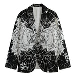 Black And White Demon Wicca Print Men's Blazer