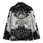 Black And White Demon Wicca Print Men's Blazer