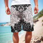 Black And White Demon Wicca Print Men's Cargo Shorts