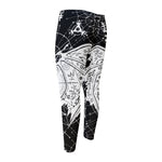 Black And White Demon Wicca Print Men's Compression Pants