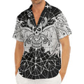 Black And White Demon Wicca Print Men's Deep V-Neck Shirt