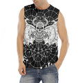 Black And White Demon Wicca Print Men's Fitness Tank Top