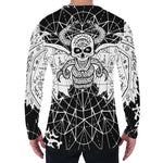 Black And White Demon Wicca Print Men's Long Sleeve T-Shirt