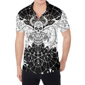 Black And White Demon Wicca Print Men's Shirt
