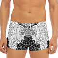 Black And White Demon Wicca Print Men's Short Boxer Briefs