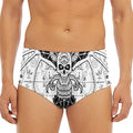Black And White Demon Wicca Print Men's Triangle Swim Briefs