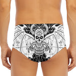 Black And White Demon Wicca Print Men's Triangle Swim Briefs