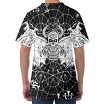 Black And White Demon Wicca Print Men's Velvet T-Shirt