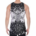 Black And White Demon Wicca Print Men's Velvet Tank Top