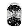 Black And White Demon Wicca Print Mesh Laundry Hamper