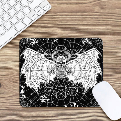 Black And White Demon Wicca Print Mouse Pad