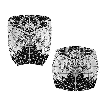 Black And White Demon Wicca Print Office Chair Cover