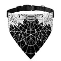 Black And White Demon Wicca Print Over The Collar Dog Bandana