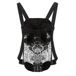 Black And White Demon Wicca Print Pet Carrier Backpack