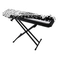 Black And White Demon Wicca Print Piano Keyboard Cover