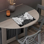 Black And White Demon Wicca Print Placemat