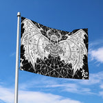 Black And White Demon Wicca Print Polyester Flag