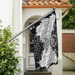 Black And White Demon Wicca Print Polyester Flag