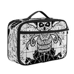 Black And White Demon Wicca Print Portable Lunch Bag
