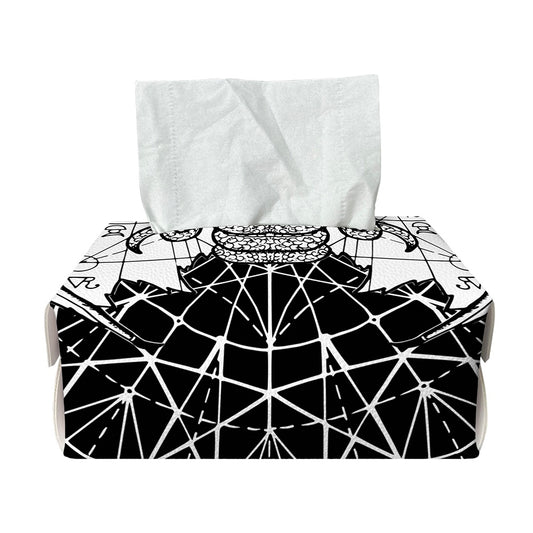 Black And White Demon Wicca Print Rectangle Tissue Box Cover